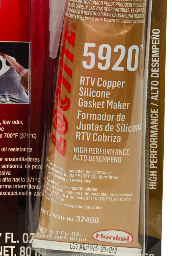 SILICONA OXIMICA PARA SELLAR ULTRA COPPER LOCTITE SI 5920 TB 80ML EN/SP - HENKEL - Image 2
